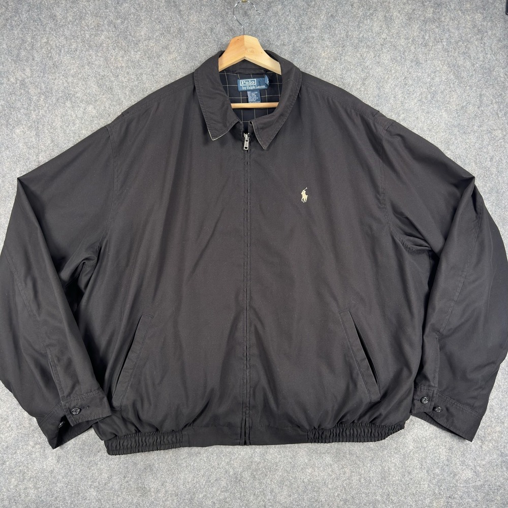 Polo Ralph Lauren Bi-Swing Jacket Mens 2XL Black Full Zip Lined Pony Logo